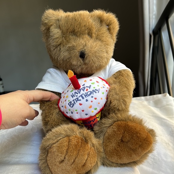 COPY - Vintage 1997 Build A Bear Happy birthday bear with cupcake and Birthday … - Picture 1 of 17
